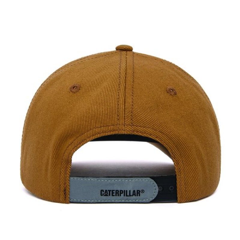 Men's Caterpillar Caterpillar Reflective Patch Hats Brown | 210846-FIS