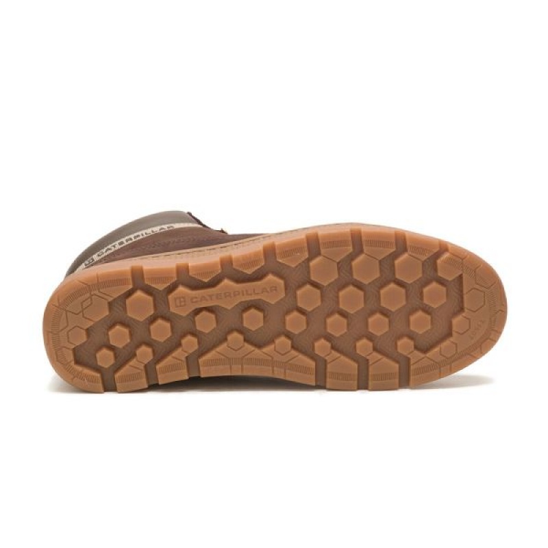 Men's Caterpillar Cite Sneakers Coffee | 940318-NZG