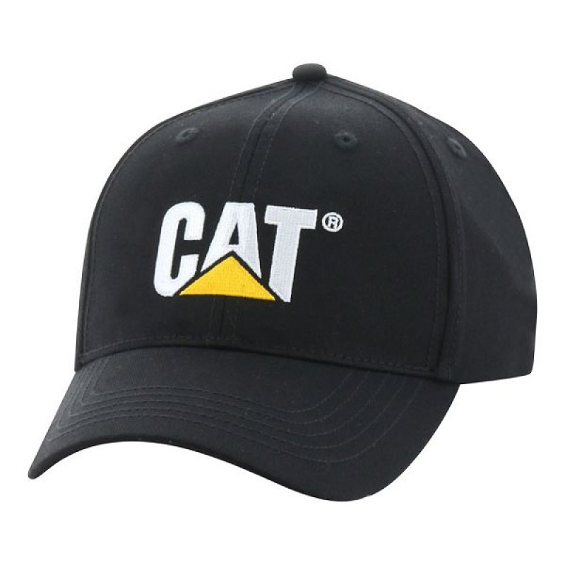 Men\'s Caterpillar Classic Logo Hats Black | 371086-KON