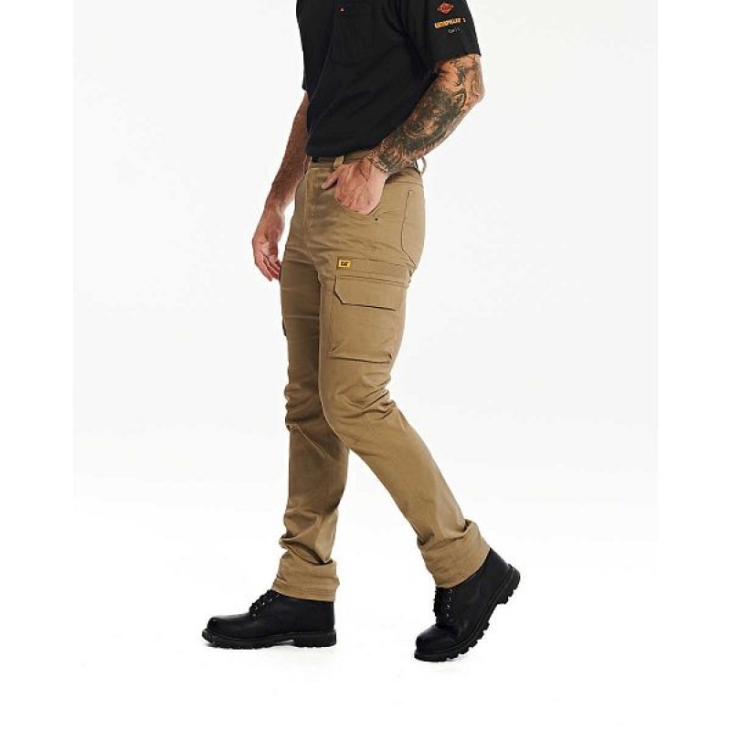 Men's Caterpillar Coolmax Outdoor Work Pants Khaki | 150836-JKT