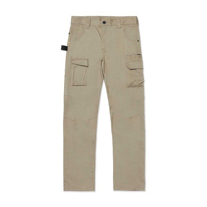 Men\'s Caterpillar Coolmax Outdoor Work Pants Khaki | 150836-JKT