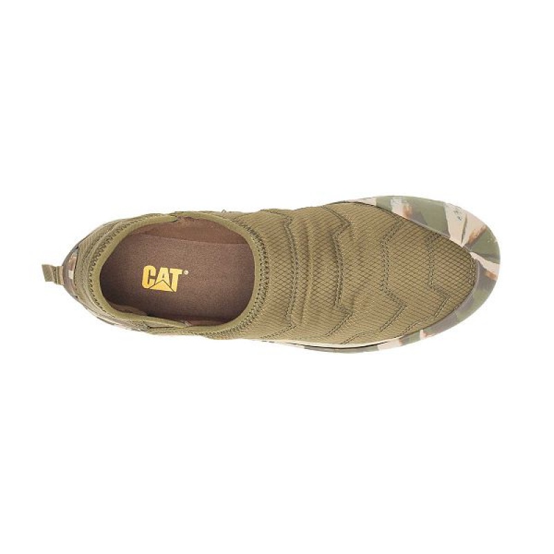 Men's Caterpillar Crossover Slip On Dark / Olive | 926314-GUT