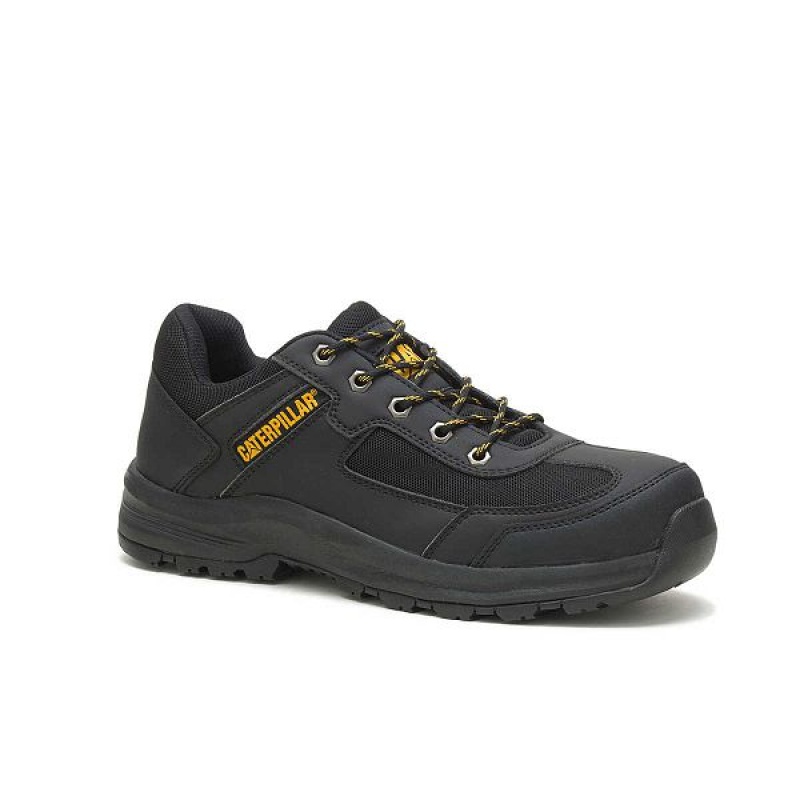 Men\'s Caterpillar Elmore Steel Toe S1P HRO SRC Work Shoes Black | 596178-VBN