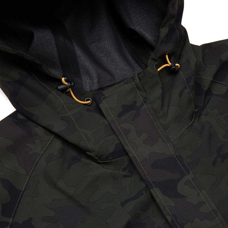 Men's Caterpillar Essential Rain Jackets Camo | 520467-HDI