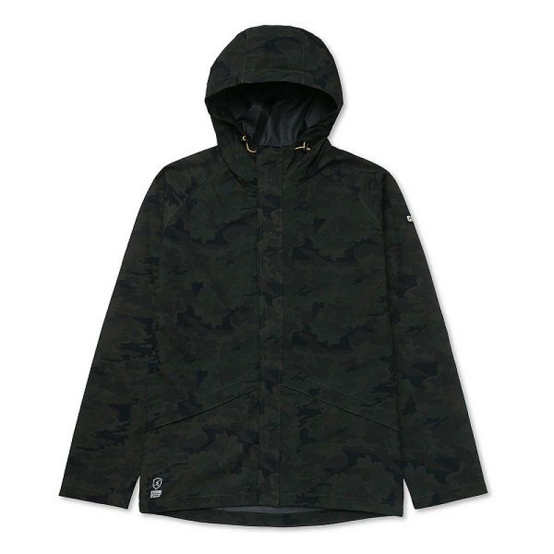 Men\'s Caterpillar Essential Rain Jackets Camo | 520467-HDI