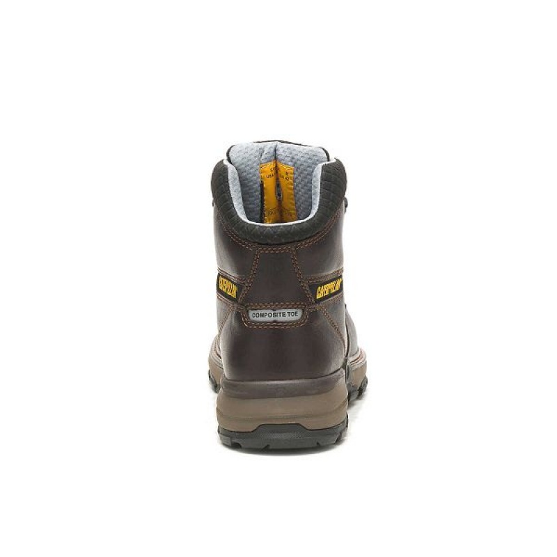 Men's Caterpillar Excavator Superlite Cool Carbon Composite Toe Work Boots Dark / Brown | 263954-IFD