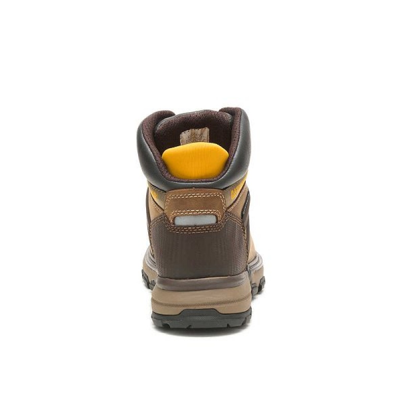 Men's Caterpillar Excavator Superlite Waterproof Soft Toe Work Boots Dark / Beige | 780645-CQD