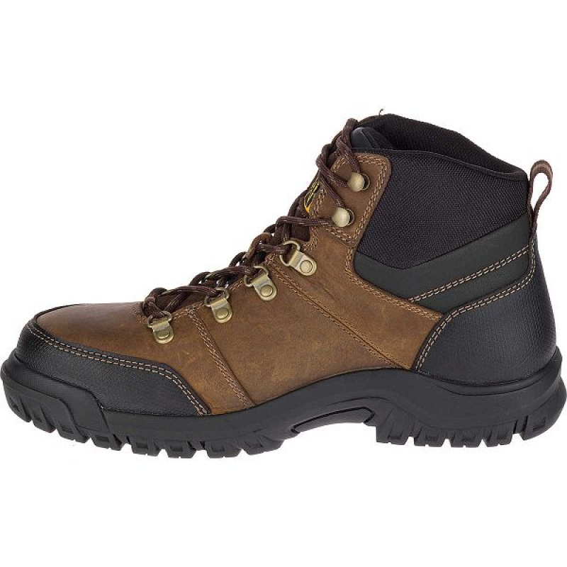 Men's Caterpillar Framework S3 WR HRO SRA Steel Toe Work Boots Brown | 498270-CRT