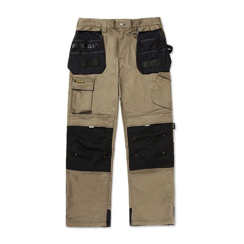 Men's Caterpillar H2O Defender Pants Dark / Brown | 493510-BDN