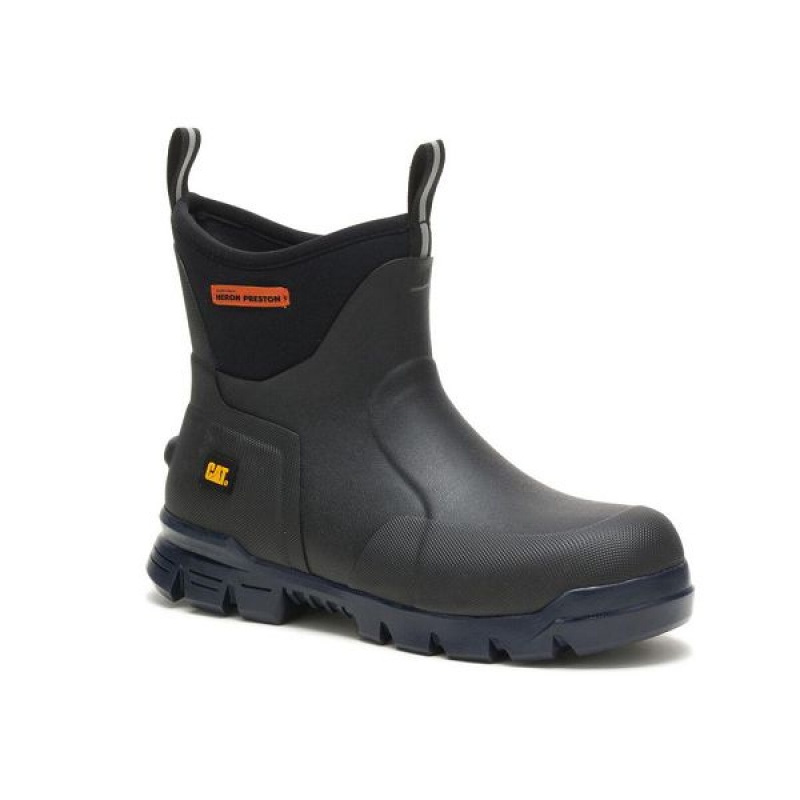 Men's Caterpillar Heron Preston X Cat Stormers 6'' Rubber Boots Black | 759286-TJA