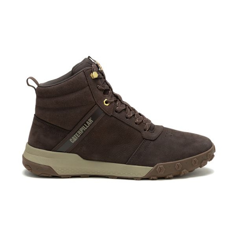 Men's Caterpillar Hex Ready Mid Boots Coffee | 152906-ONE