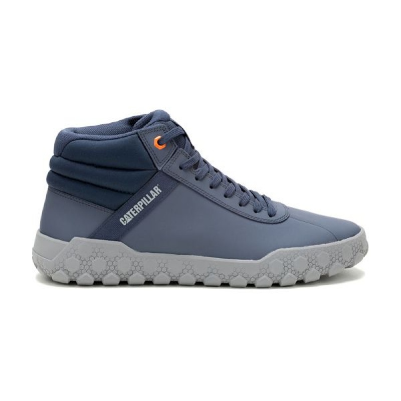 Men's Caterpillar Hex + Mid Sneakers Indigo | 362590-YVX