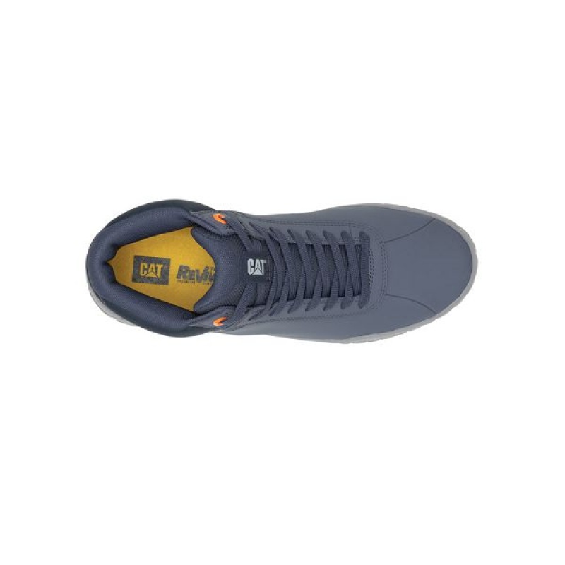 Men's Caterpillar Hex + Mid Sneakers Indigo | 362590-YVX