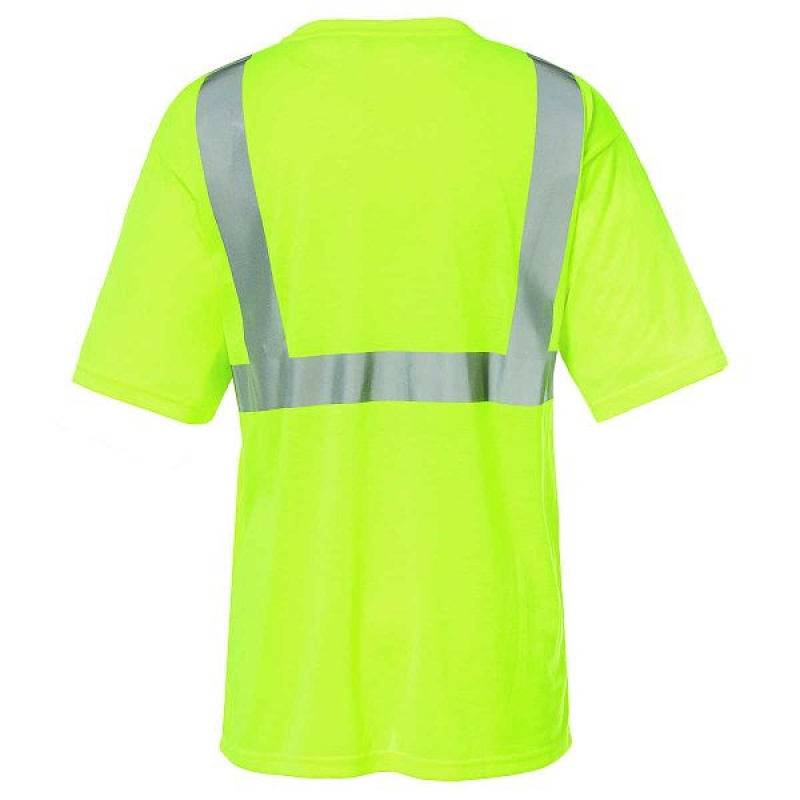 Men's Caterpillar Hi-Vis Tee T-Shirt Yellow | 735192-LQS