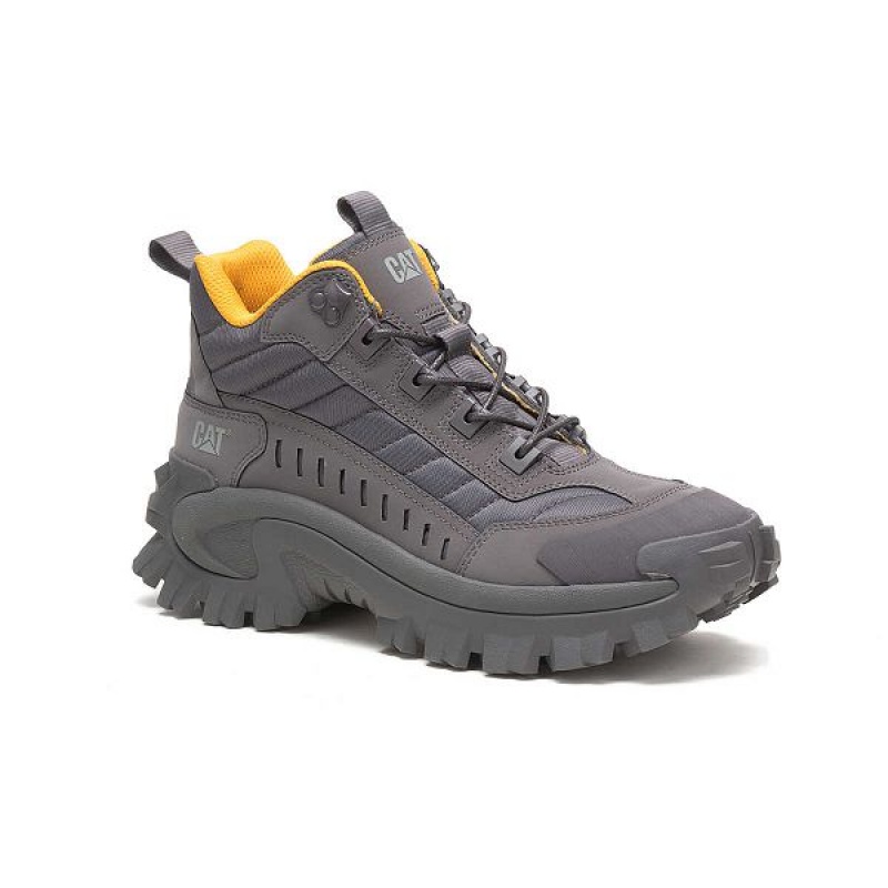 Men's Caterpillar Intruder Mid Sneakers Grey | 058127-LYE