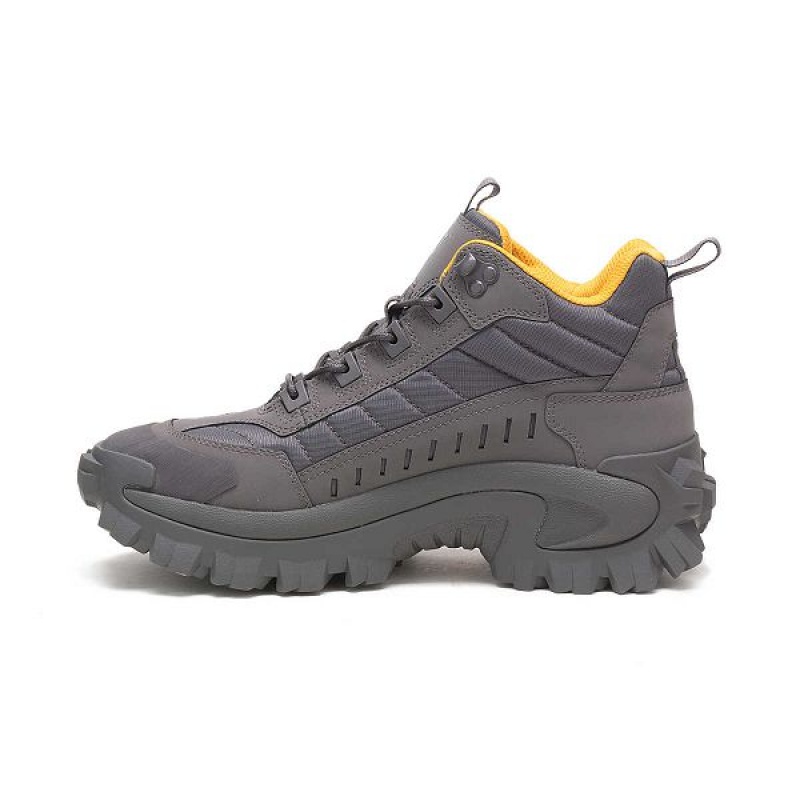 Men's Caterpillar Intruder Mid Sneakers Grey | 058127-LYE