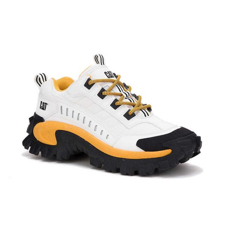 Men's Caterpillar Intruder Sneakers White / Yellow | 417683-HCL