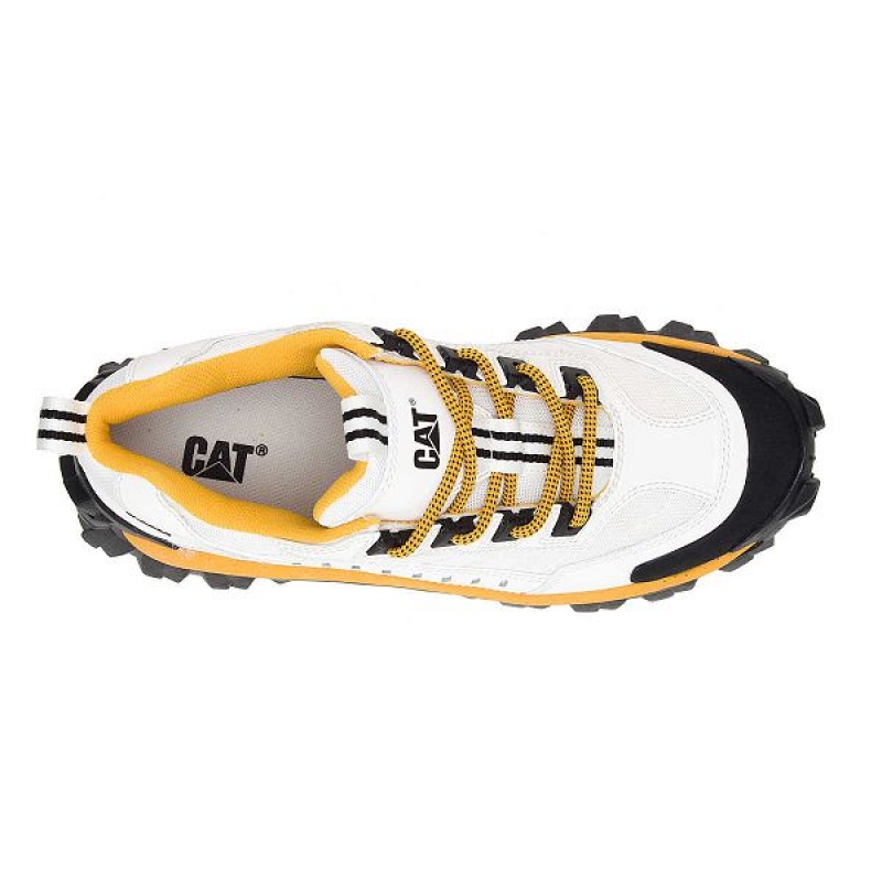 Men's Caterpillar Intruder Sneakers White / Yellow | 417683-HCL