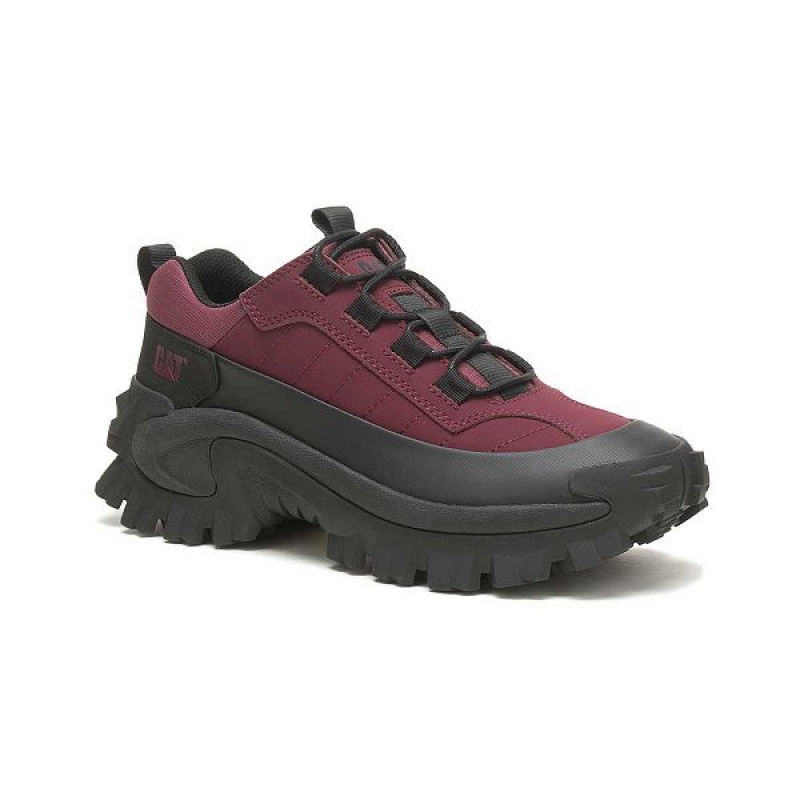 Men's Caterpillar Intruder Waterproof Galosh Sneakers Black / Burgundy | 235708-ELC