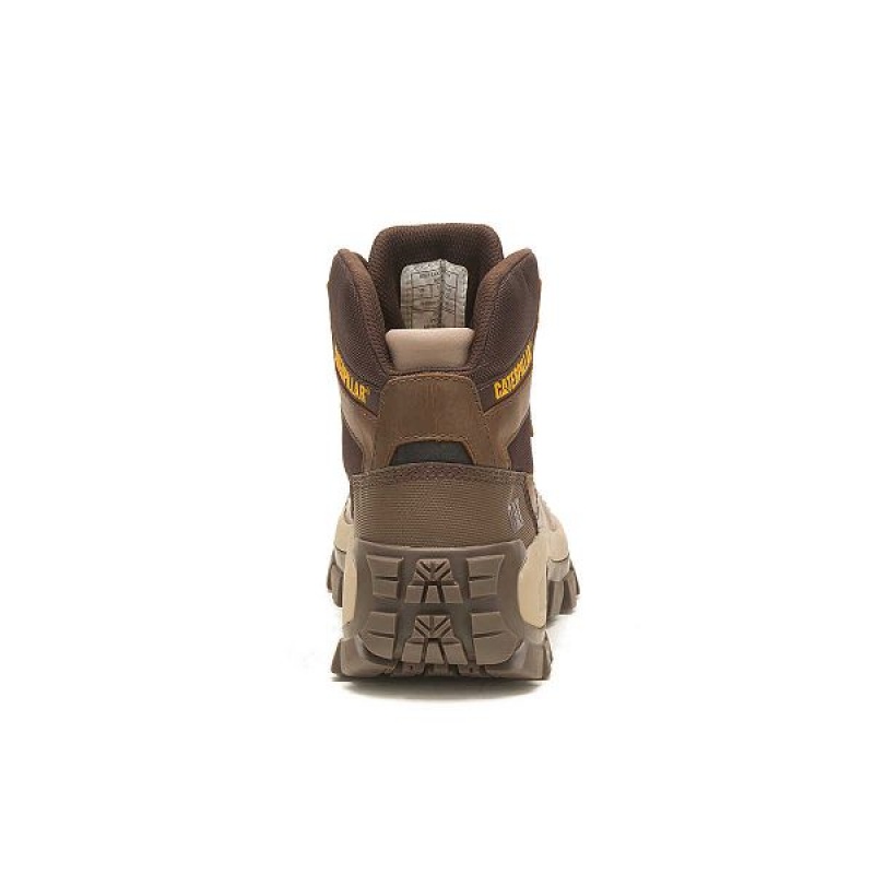 Men's Caterpillar Invader Hiker Waterproof Work Boots Brown | 240851-GVF