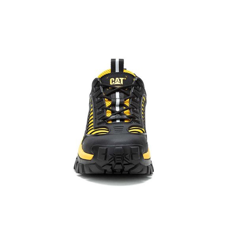 Men's Caterpillar Invader Mecha Composite Toe Work Shoes Black / Yellow | 120567-YGO