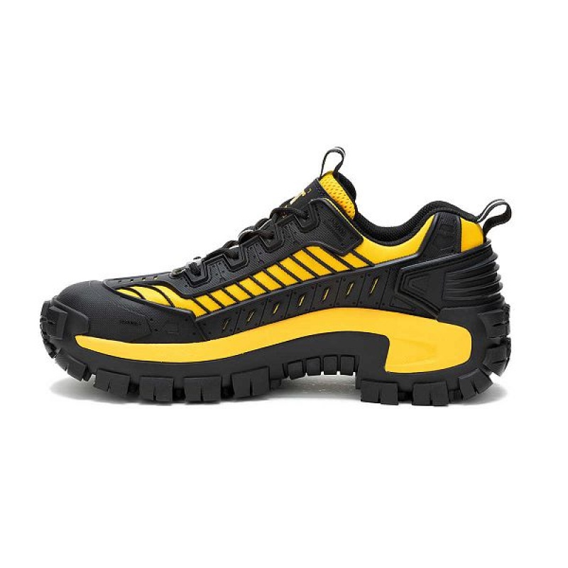 Men's Caterpillar Invader Mecha Composite Toe Work Shoes Black / Yellow | 120567-YGO