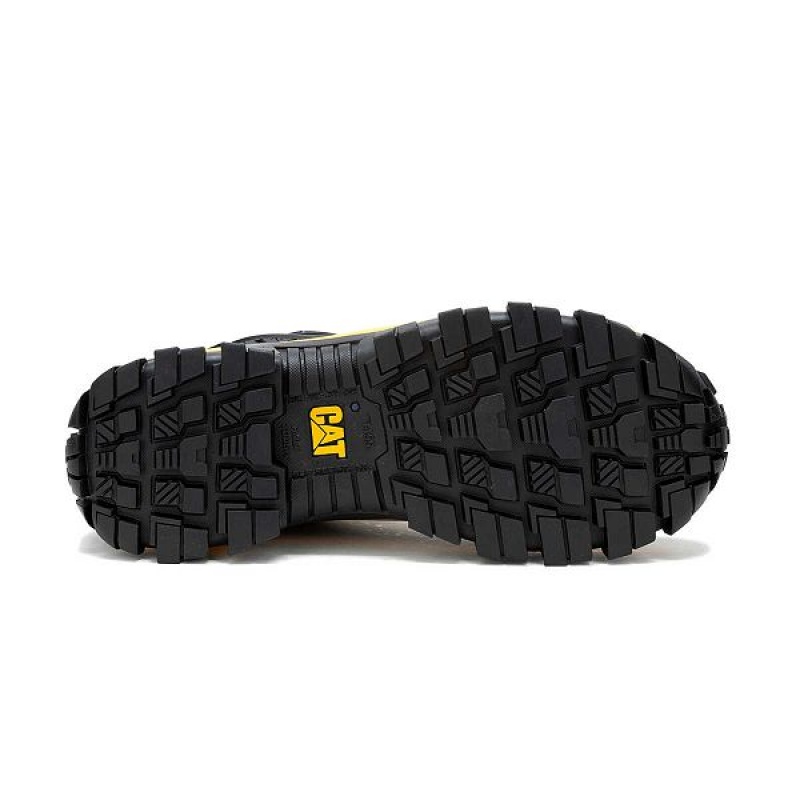 Men's Caterpillar Invader Mecha Composite Toe Work Shoes Black / Yellow | 120567-YGO