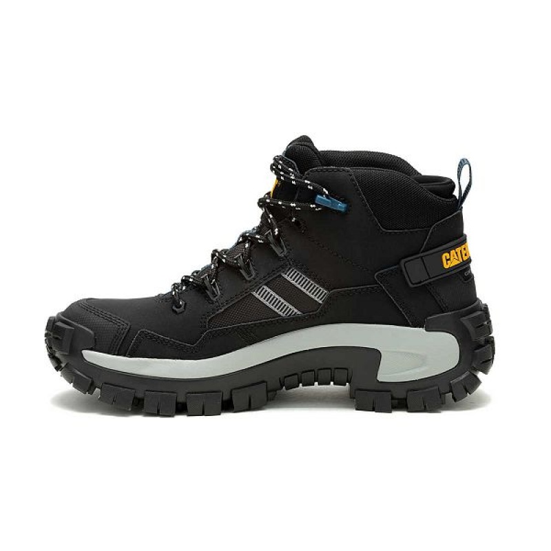 Men's Caterpillar Invader Mid Vent Composite Toe Work Boots Black | 360725-CNB