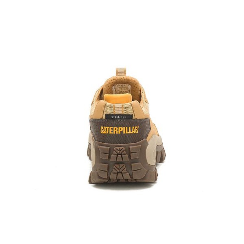 Men's Caterpillar Invader Steel Toe Work Shoes Brown | 075396-KEP