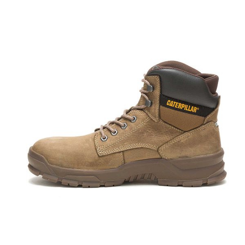 Men's Caterpillar Mobilize Alloy Toe Work Boots Brown | 821349-ERP