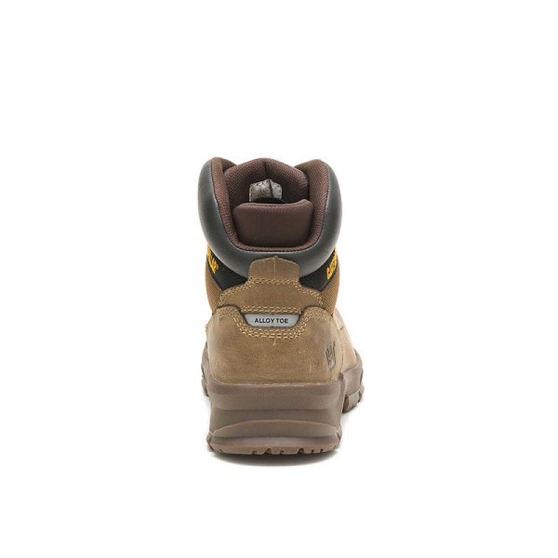 Men's Caterpillar Mobilize Alloy Toe Work Boots Brown | 821349-ERP