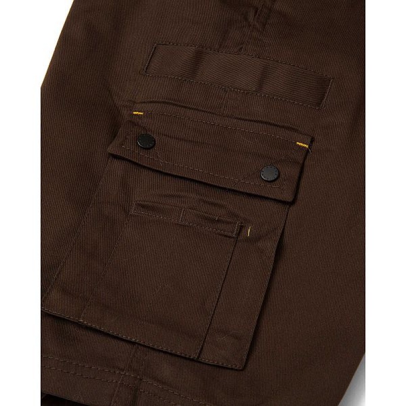 Men's Caterpillar Operator Flex Shorts Brown | 647915-DBF