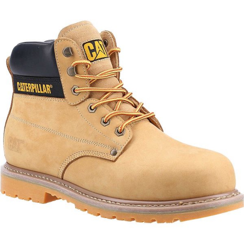 Men's Caterpillar Powerplant ST HRO SRA Work Boots Brown | 534026-LWA