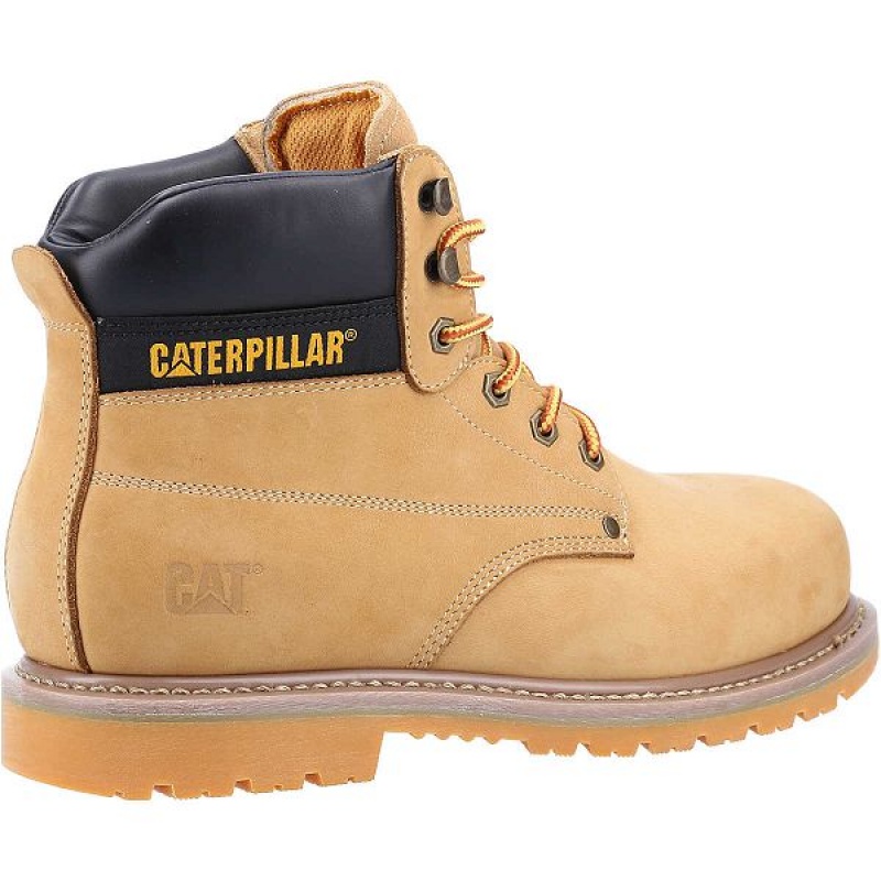 Men's Caterpillar Powerplant ST HRO SRA Work Boots Brown | 534026-LWA