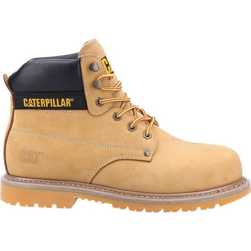 Men\'s Caterpillar Powerplant ST HRO SRA Work Boots Brown | 534026-LWA