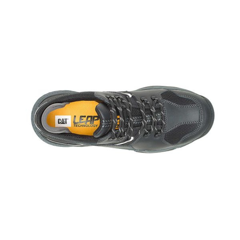 Men's Caterpillar Provoke Lo Waterproof Alloy Toe Work Shoes Black | 067583-ABR