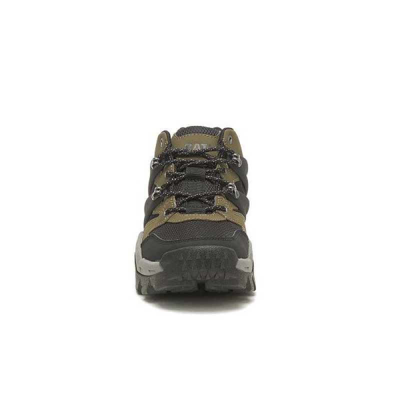 Men's Caterpillar Reactor Sneakers Dark / Olive / Black | 183796-YWB