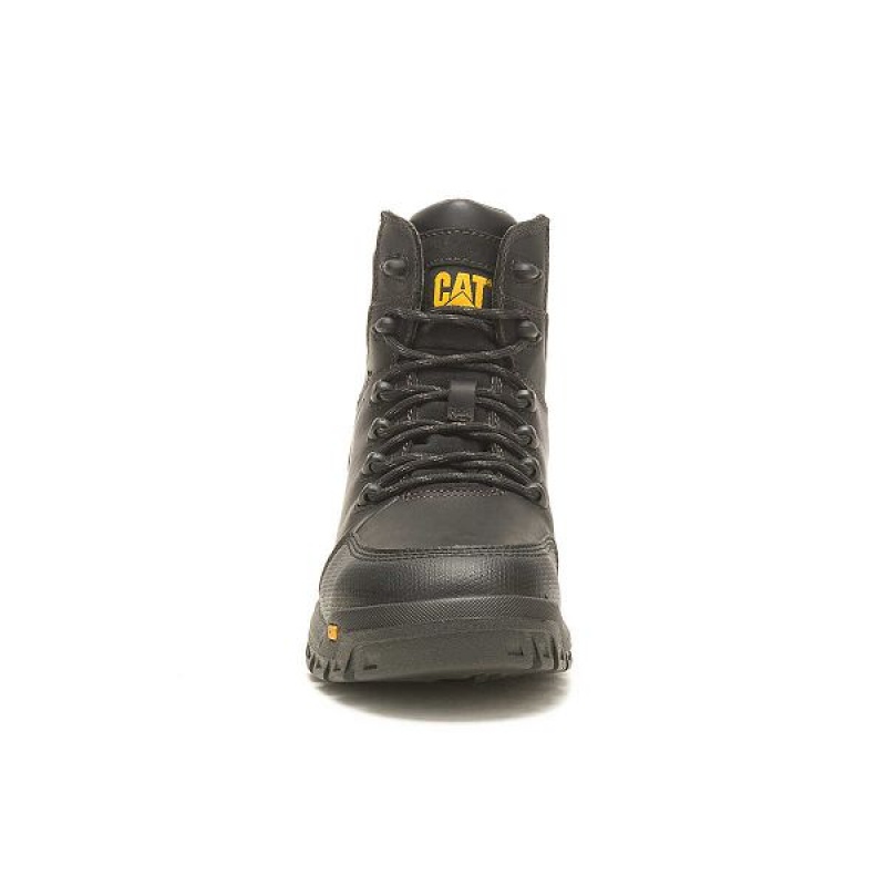 Men's Caterpillar Resorption Waterproof Composite Toe Work Boots Black | 956071-KZM