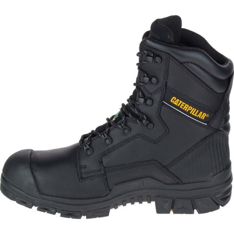 Men's Caterpillar Scaffold Waterproof TX Nano Toe CSA Work Boots Black | 395860-EGW