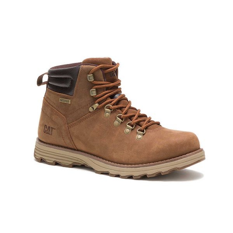 Men's Caterpillar Sire Waterproof Boots Brown | 923054-QHM