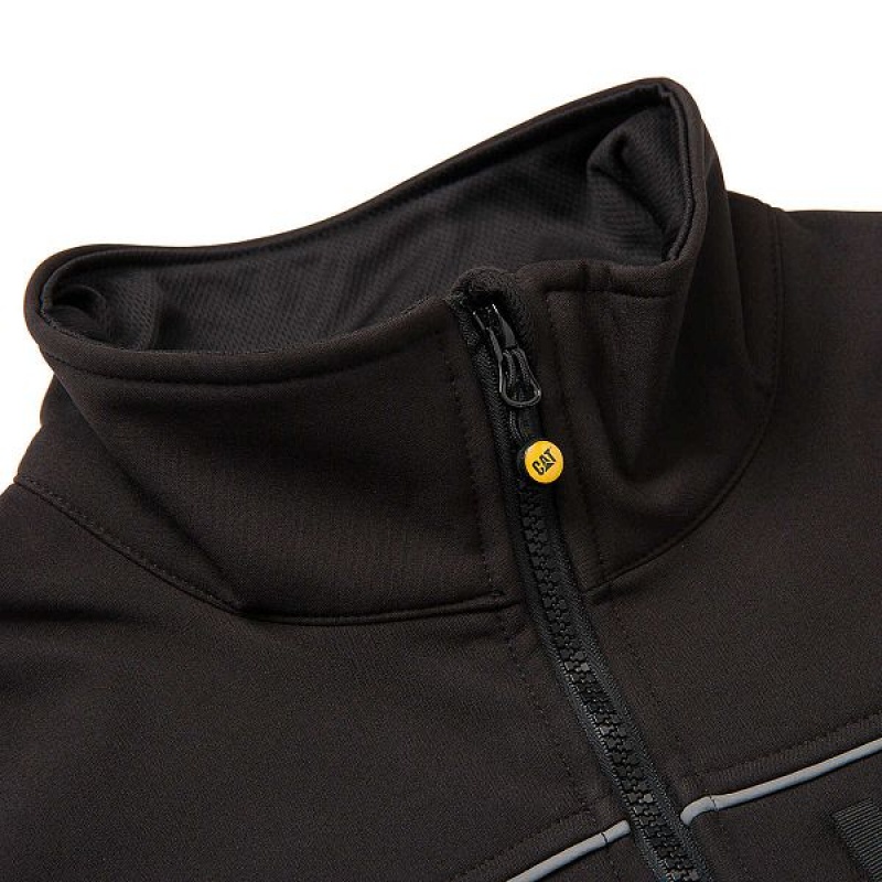 Men's Caterpillar Soft Shell Jackets Black | 491768-ZKT