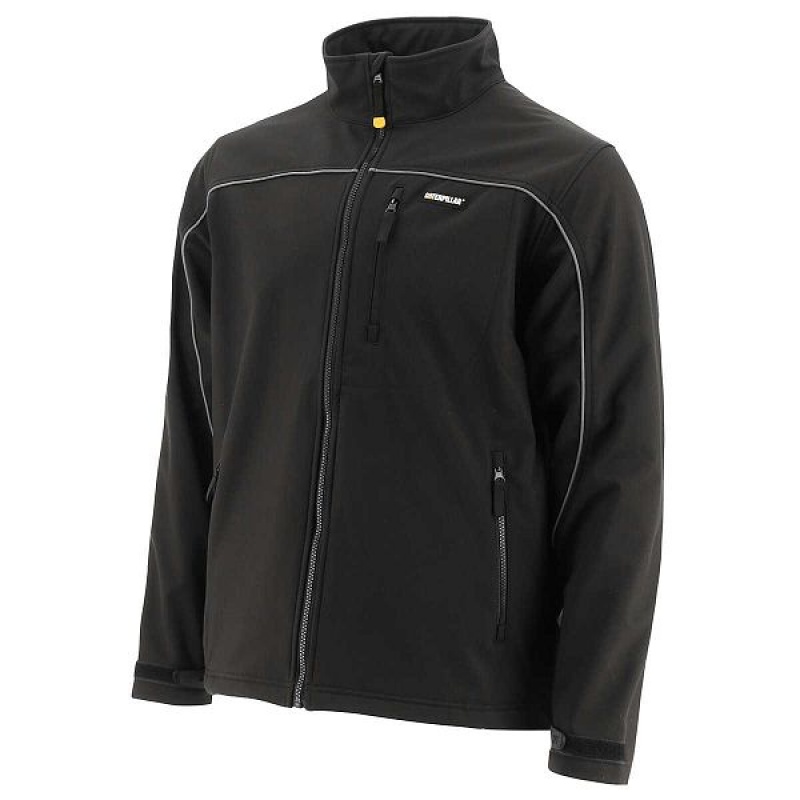 Men\'s Caterpillar Soft Shell Jackets Black | 491768-ZKT