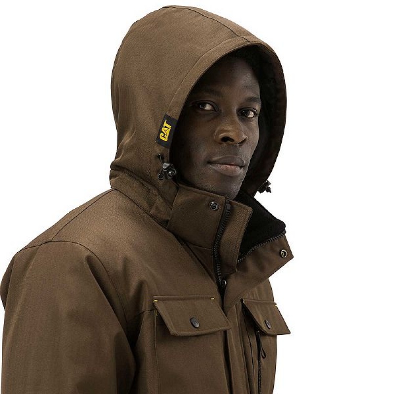 Men's Caterpillar Stealth Insulated Jackets Brown | 259386-GIV