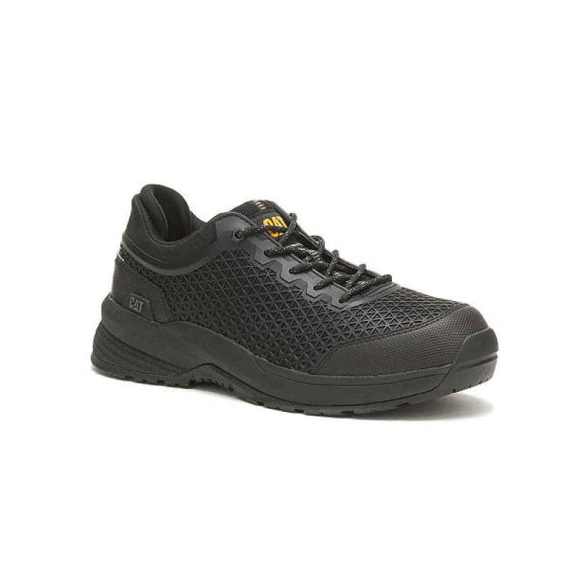 Men's Caterpillar Streamline 2.0 Composite Toe Work Shoes Black | 817564-IHQ