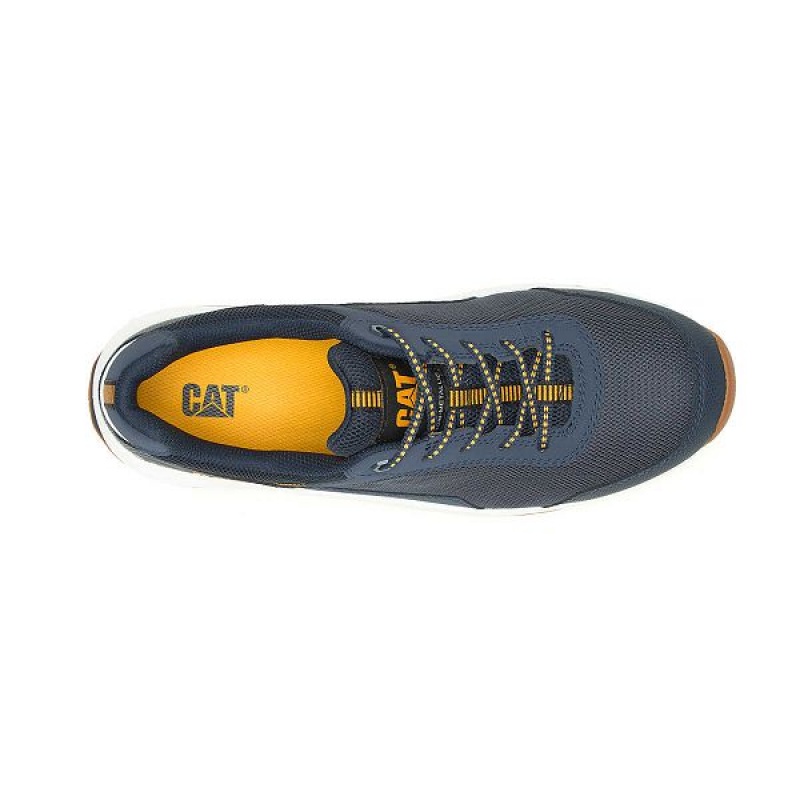 Men's Caterpillar Streamline 2.0 Mesh Composite Toe Work Shoes Navy | 792180-WIV