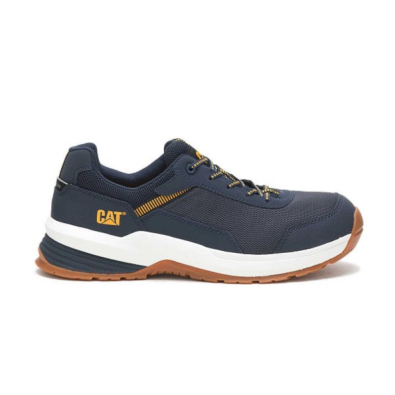 Men\'s Caterpillar Streamline 2.0 Mesh Composite Toe Work Shoes Navy | 792180-WIV