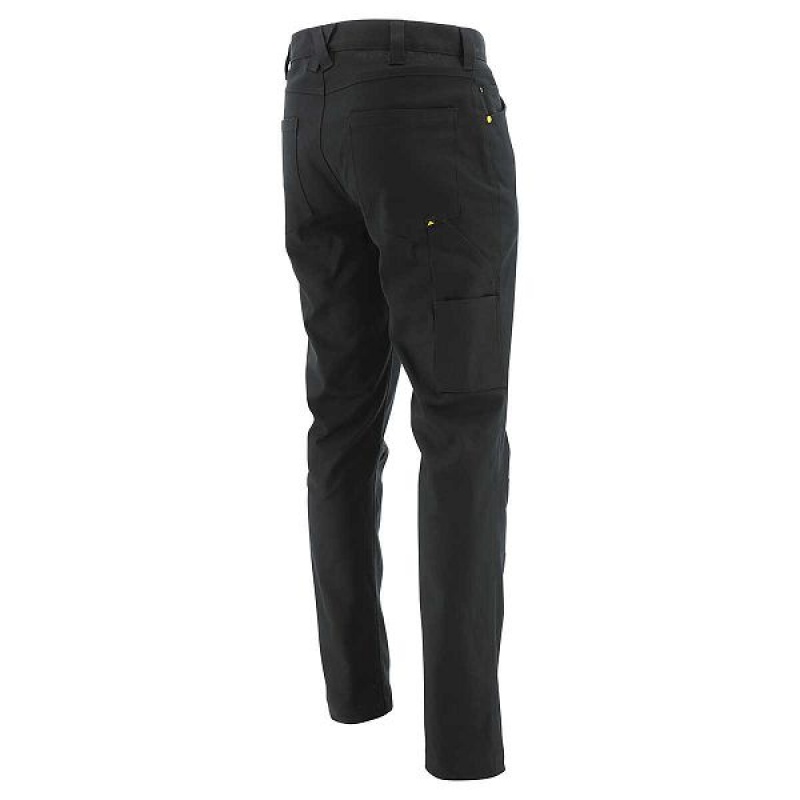 Men's Caterpillar Stretch Canvas Utility Pants Black | 089135-DXB