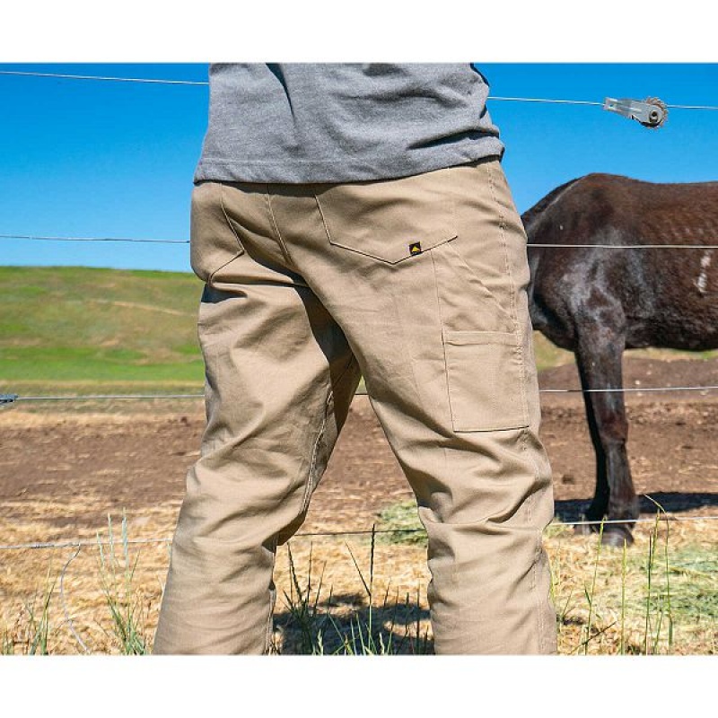 Men's Caterpillar Stretch Canvas Utility Pants Black | 089135-DXB