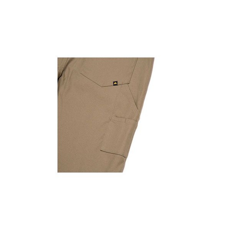 Men's Caterpillar Stretch Canvas Utility Shorts Khaki | 938042-EFH