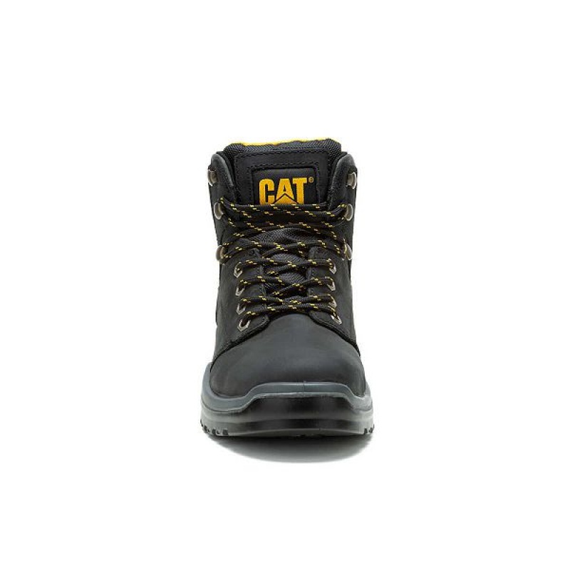 Men's Caterpillar Striver Steel Toe Work Boots Black | 674321-YBE